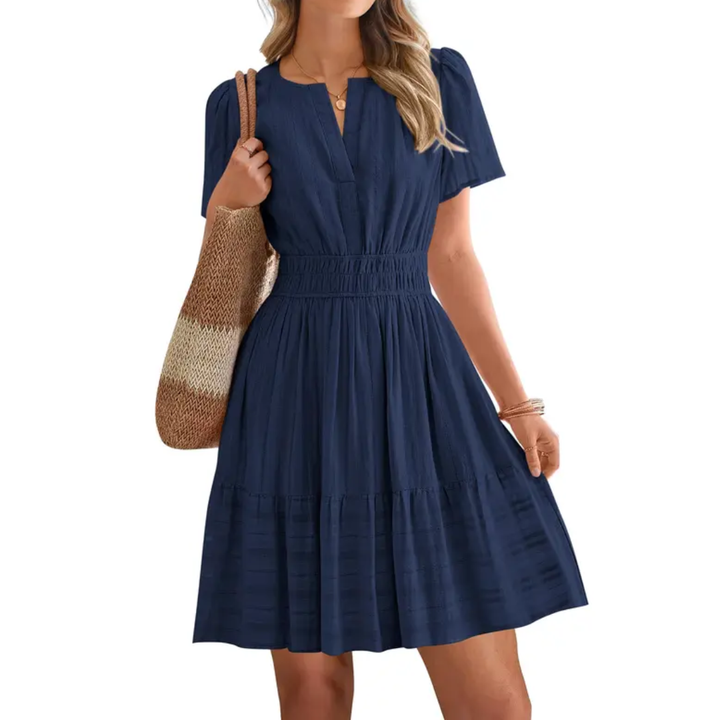 Radoslava™ – Boho mini šaty s výstřihem do V