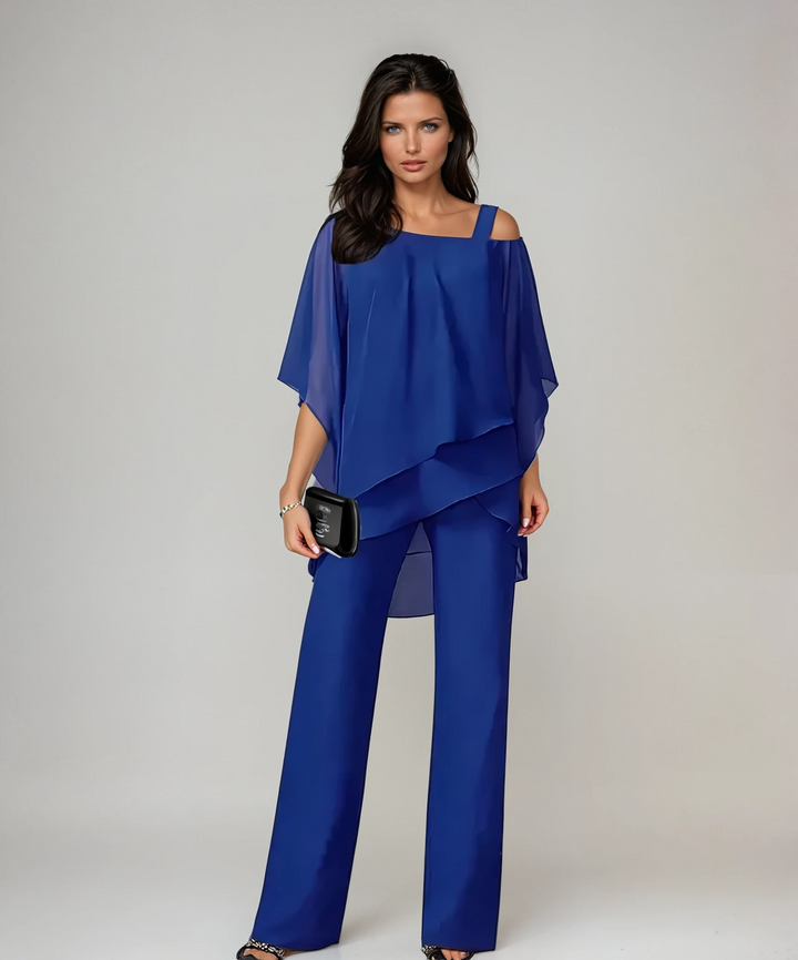 Tereza – Elegantní dámský set s volnou halenkou a kalhotami