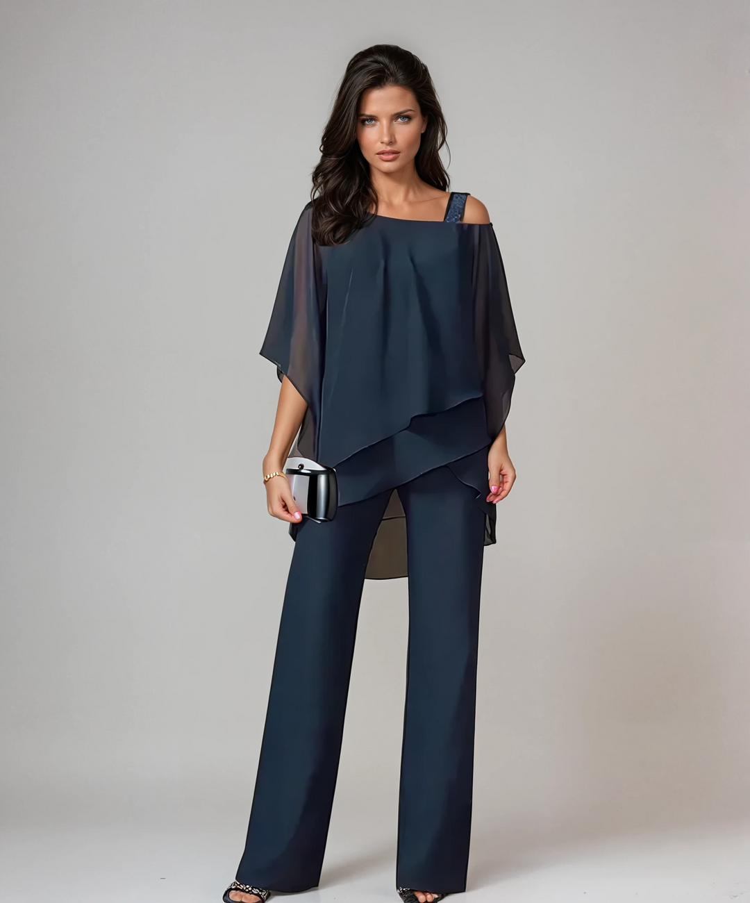 Tereza – Elegantní dámský set s volnou halenkou a kalhotami