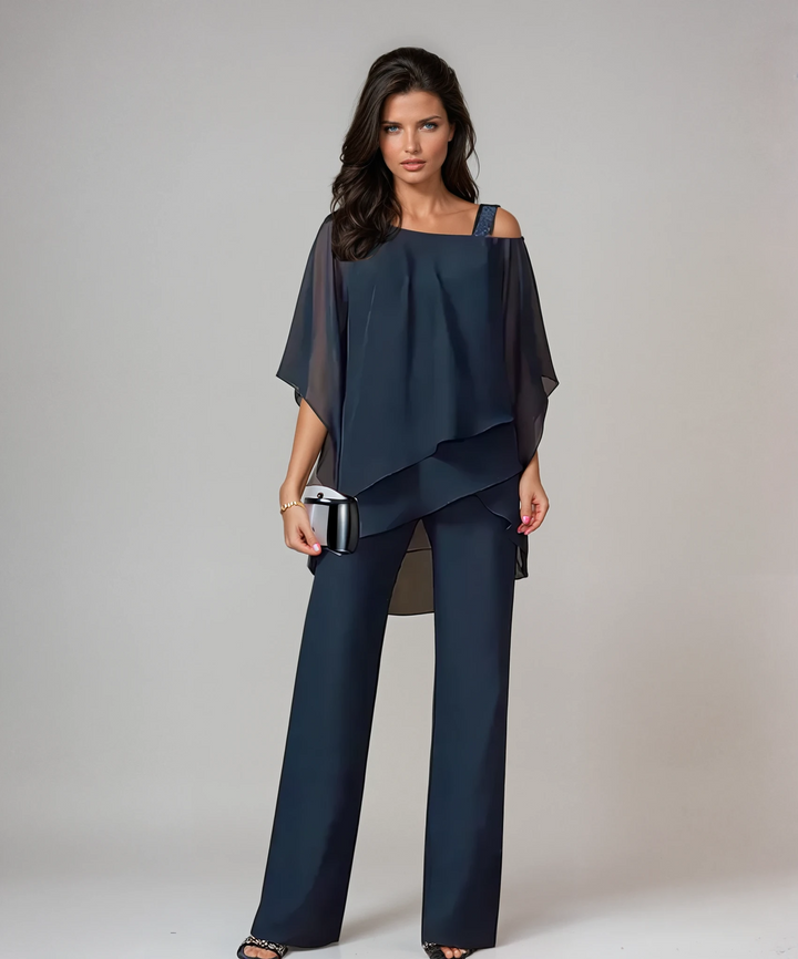 Tereza – Elegantní dámský set s volnou halenkou a kalhotami